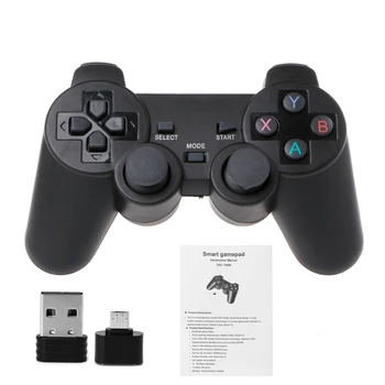 

2.4G Wireless Gaming Joypad Controller Gamepad With Micro USB OTG Converter Adapter For PS3 Android Phone Tablet PC Smart TV Box