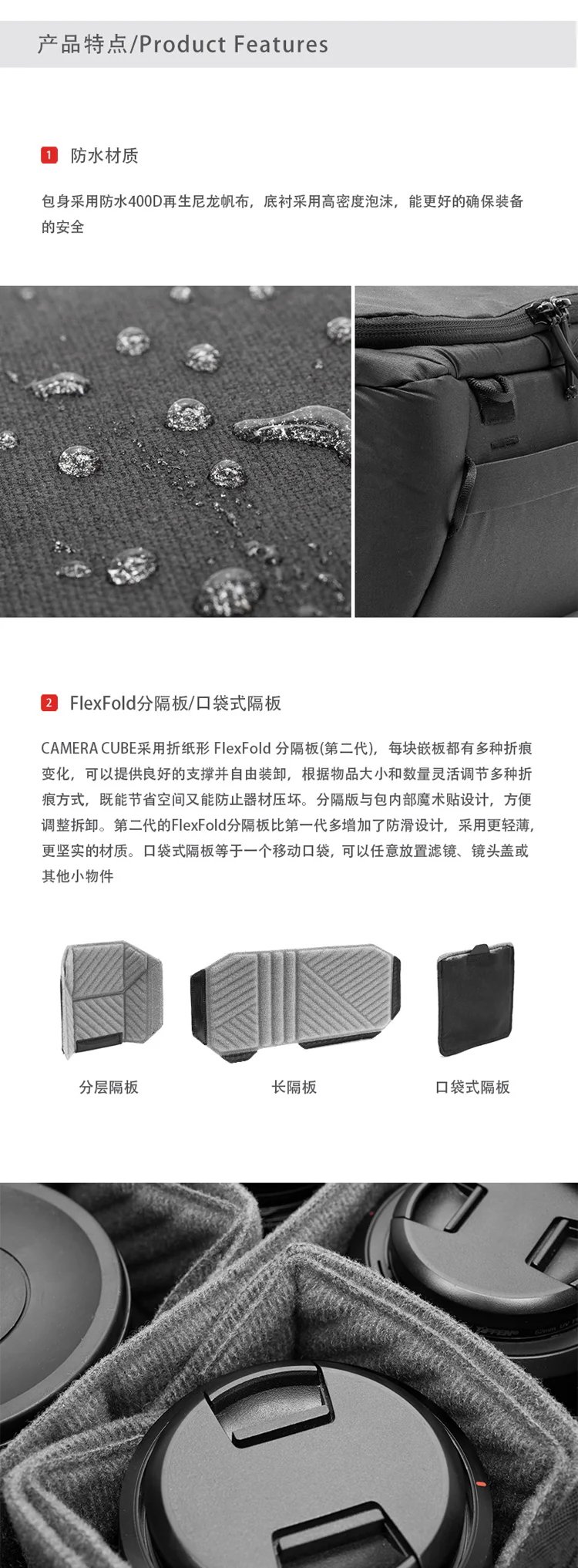 Пиковый дизайн камеры кубики диагональная посылка всепогодный прочный защитный слой утолщение для camon nikon sony камеры и объектива