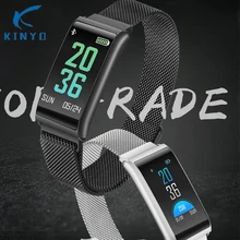Kinyo Смарт Браслет IP67 Водонепроницаемый крови Давление измерять частоту сердечных сокращений мониторинга браслет TFT Цвет часы-браслет
