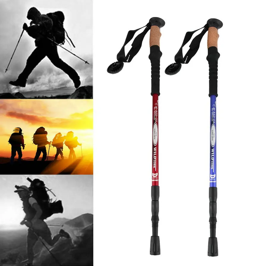Anti Shock Trek Pole Nordic Walking Poles Telescopic Alpenstock