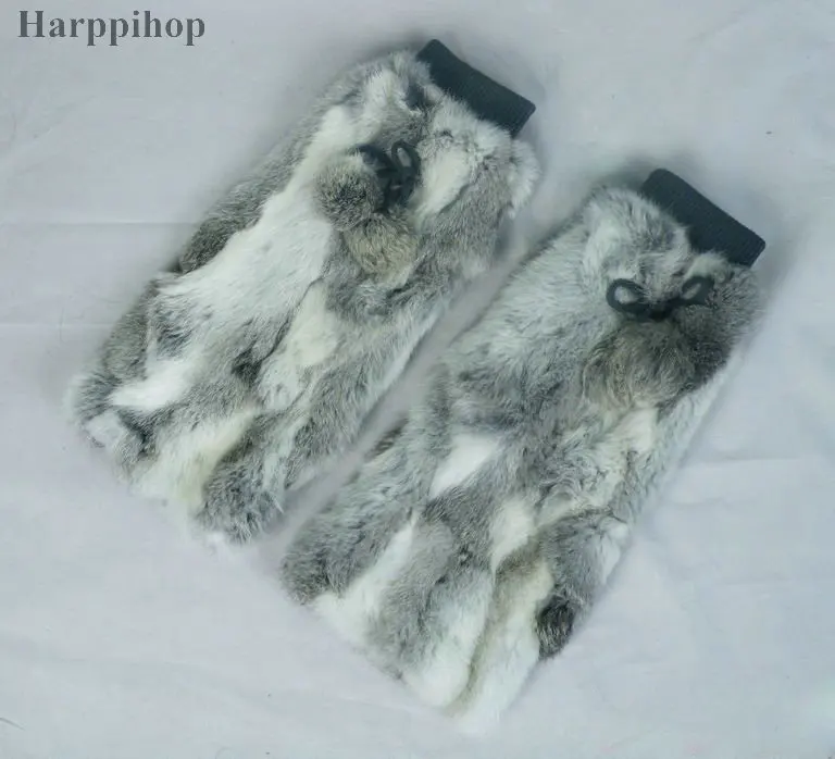 Мода, лидер продаж, женские зимние гетры из натурального кроличьего меха
