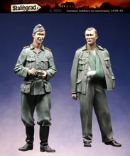 Resin Kits 1 35 Scale German disabled duo army soldiers Resin Model DIY TOYS