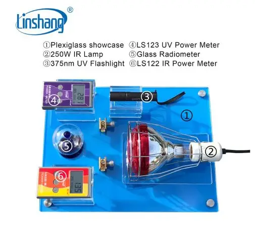 SK1250 продаж комплект demostrate теплоизоляция УФ отказ с реальными Philips ИК лампа ultroviolet фонарик радиометр измеритель мощности