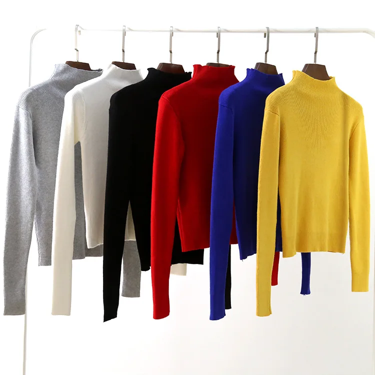 Cashmere Knitted Sweater Crop Top Pullover Turtleneck Crop Sweater pull femme Womens Jumpers Croped Feminino Jersey Mujer L1142 Cashmere Knitted Sweater Crop Top Pullover Turtleneck Crop Sweater pull femme Womens Jumpers Croped Feminino Jersey Mujer L1142