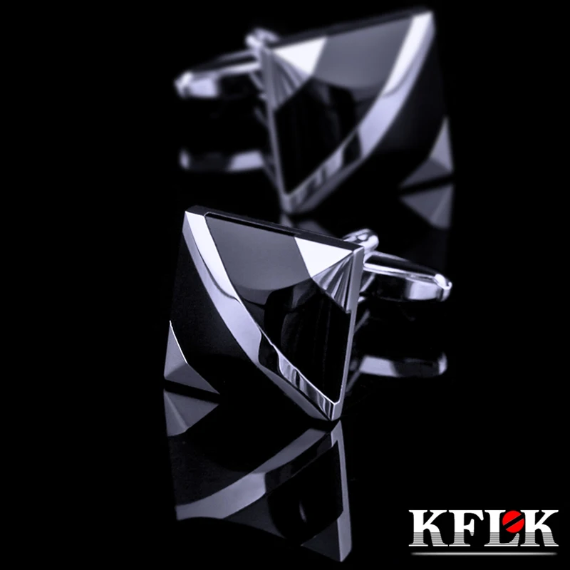 Мужские запонки на пуговицах KFLK черного цвета высококачественные для гостей|brand