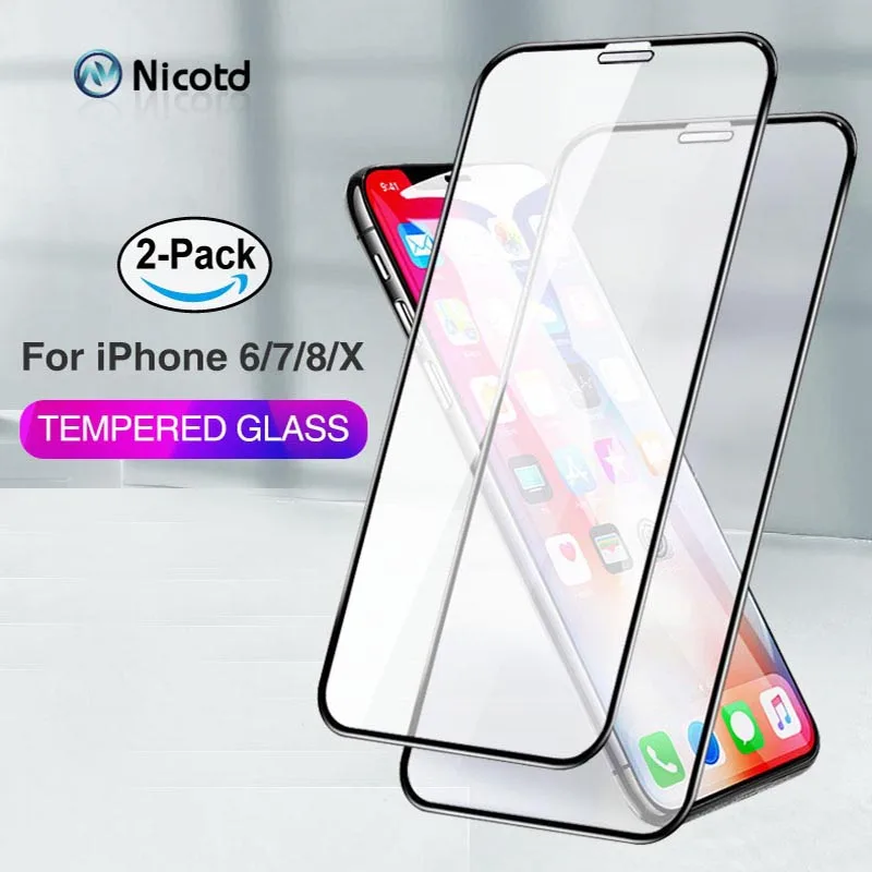  2 Pcs Screen Protector Für iPhone 7 XS MAX 6 8 Plus Gehärtetem Glas Film Für iPhone 6 6 s X 8 7 Plu