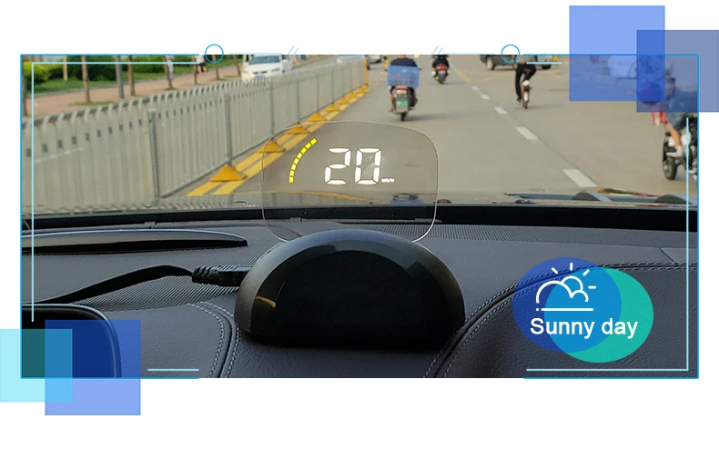 Автомобильный HUD Дисплей OBD2 gps Спидометр превышение скорости Предупреждение лобовое стекло проектор сигнализация бортовой компьютер двойная система