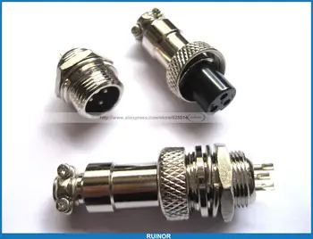 

20set x XLR 3 Pin 12mm Audio Cable Connector Chassis Mount