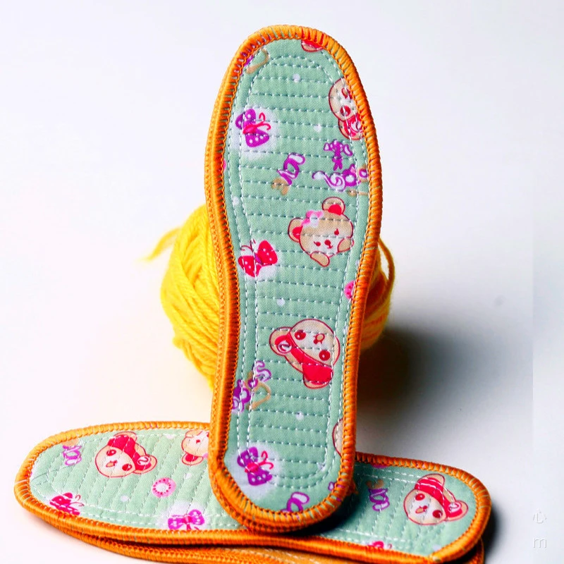 

High Quality 1 pair kids cotton Breathable Comfortable sports Shoe Insole Pad for four seasons Size 14cm-22cm