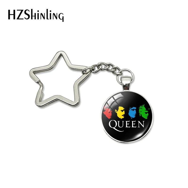 New Arrival Pop Rock Band Queen Star Key Chains Fashion Rock Sigers Band Musicians Bag Car Hold Keyrings Jewelry Gifts