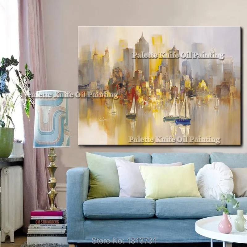 New York City Painting Home Decor Home Decoration Oil painting Wall Pictures for living room Home Decor paint Wall art paint
