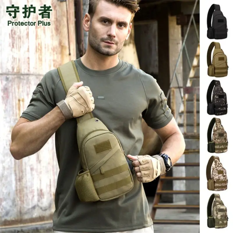 

2019 New Men 1000D Nylon Military Travel Water Bottle Shoulder Messenger Sling Pack Chest Bag Waterproof best best backpack