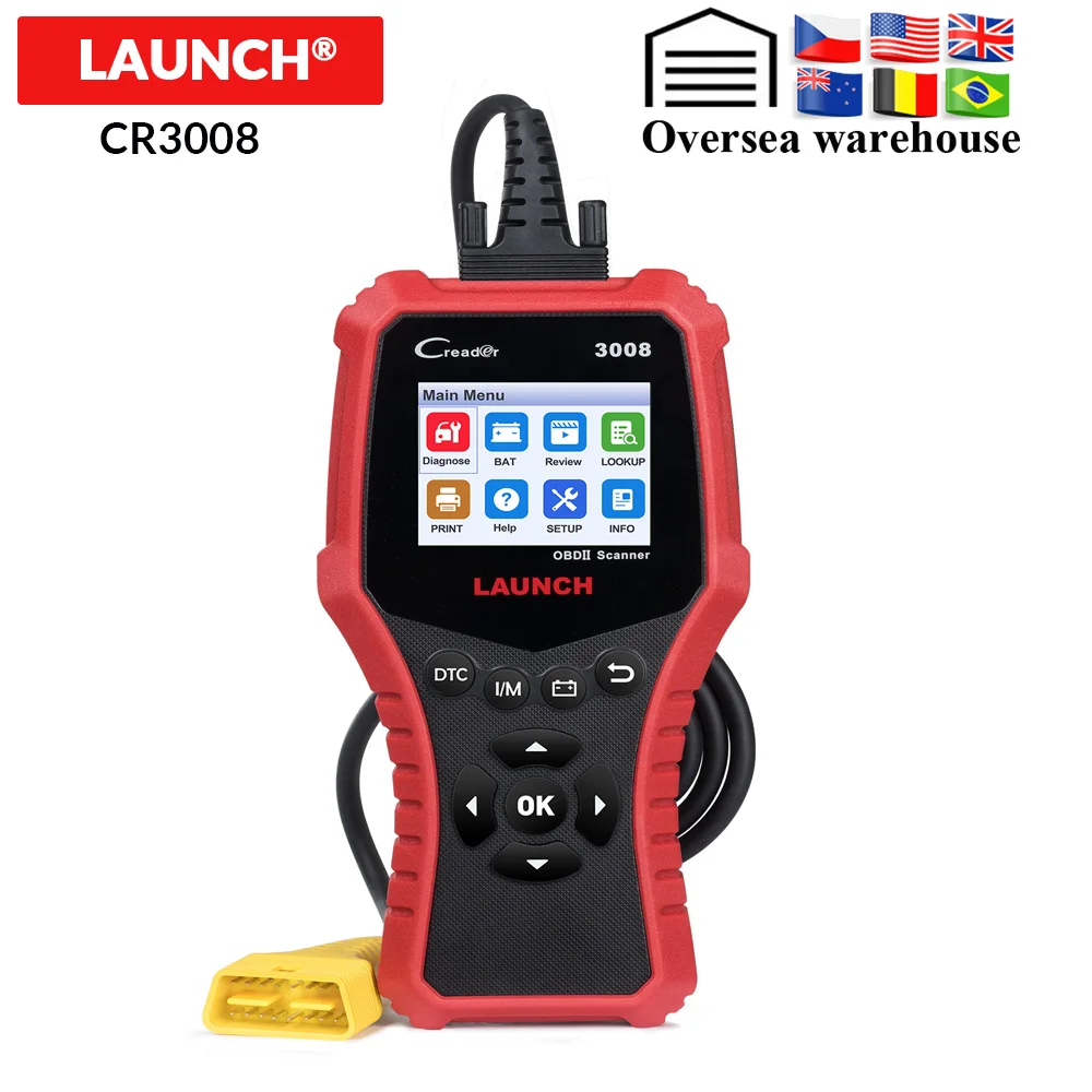 LAUNCH CR3008 OBD2 OBDII Auto Scanner X431 Creader 3008 OBD 2 Engine