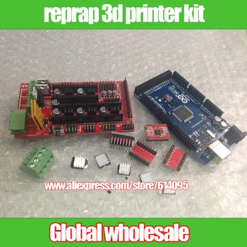 

reprap 3d printer kit / for arduino mega2560 + ramps1.4 control board + 4 pcs A4988 stepstick stepper motor driver + heatsink