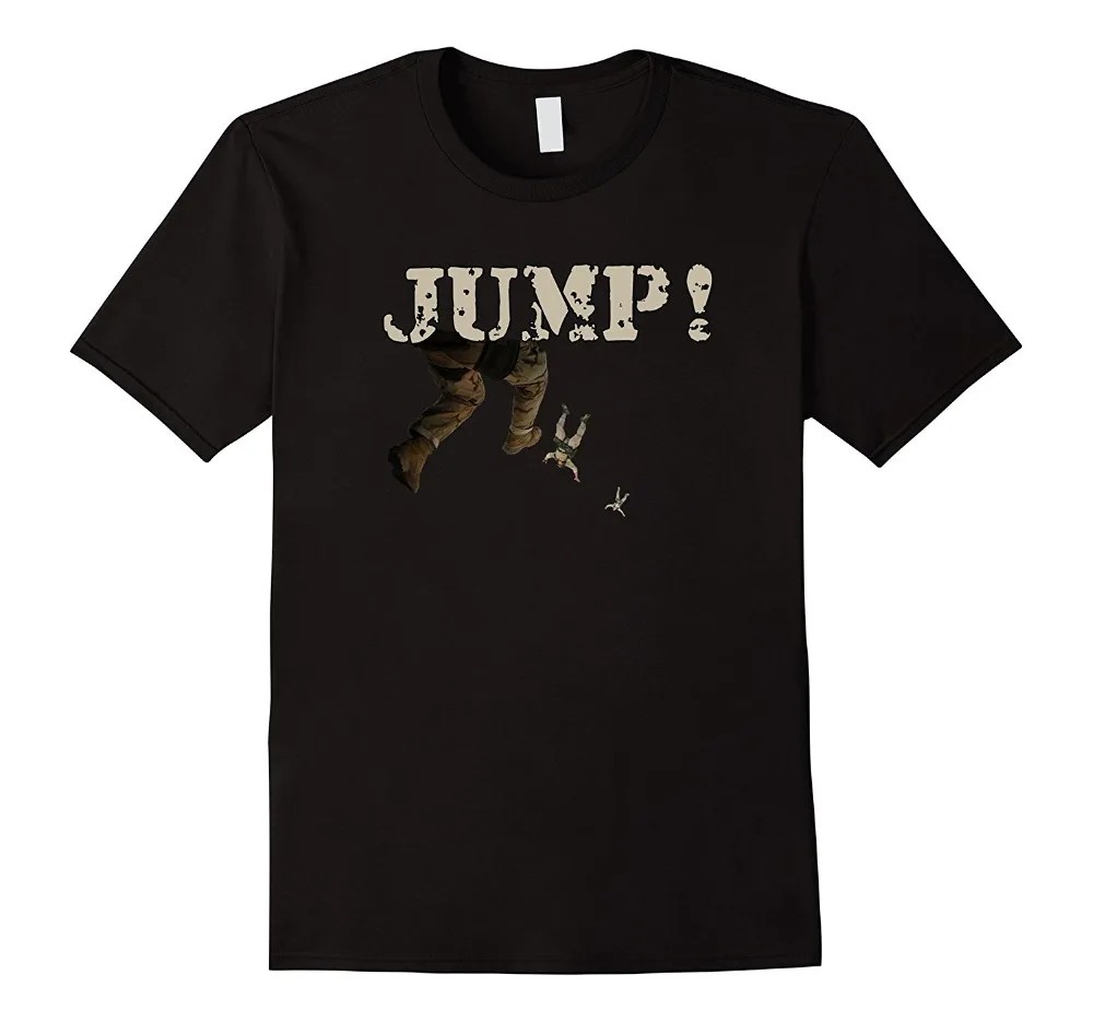 

2019 New Men Summer Tee Shirt Jump Paratrooper Skydive T Shirt Funny T-shirt
