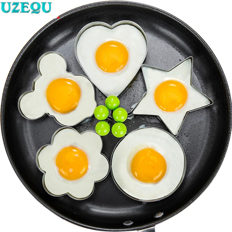 

5 Style Stainless Steel Fried Egg Shaper Pancake Mould Omelette Mold Frying Egg Cooking Tools Kitchen Accessories Gadget