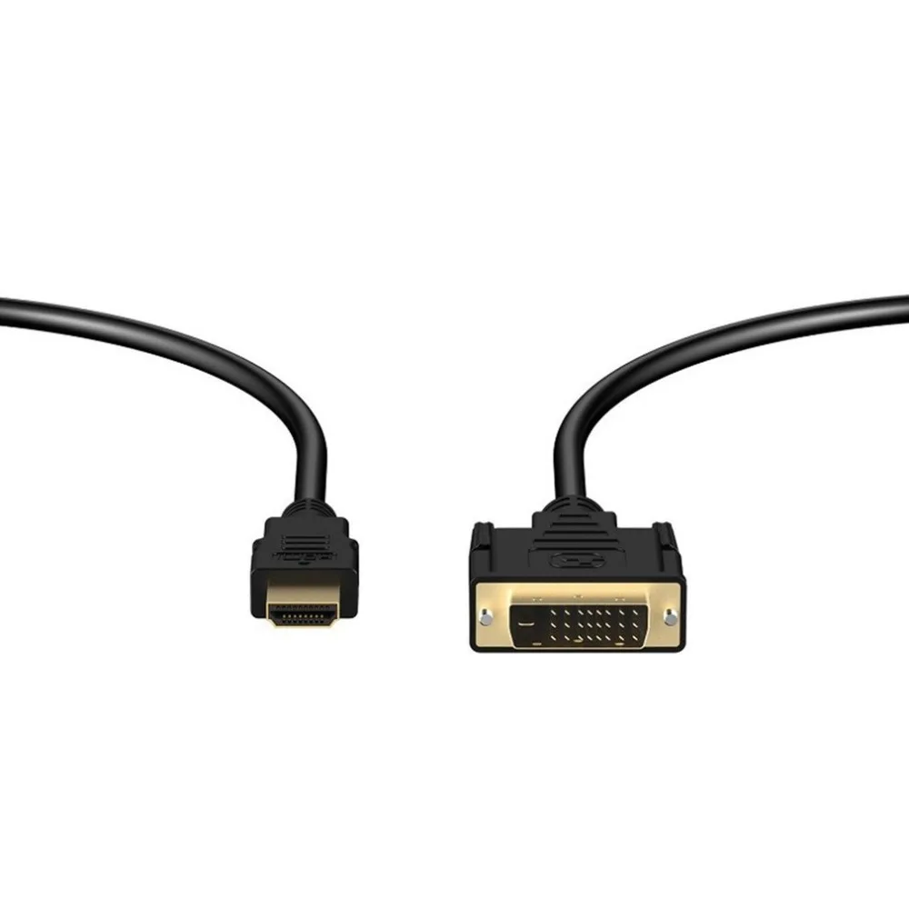 HDMI к DVI-D адаптер видео кабель-HDMI мужчин и DVI мужчин и Кабель HDMI-DVI 1080p ЖК-дисплей с высоким разрешением светодиодный мониторы