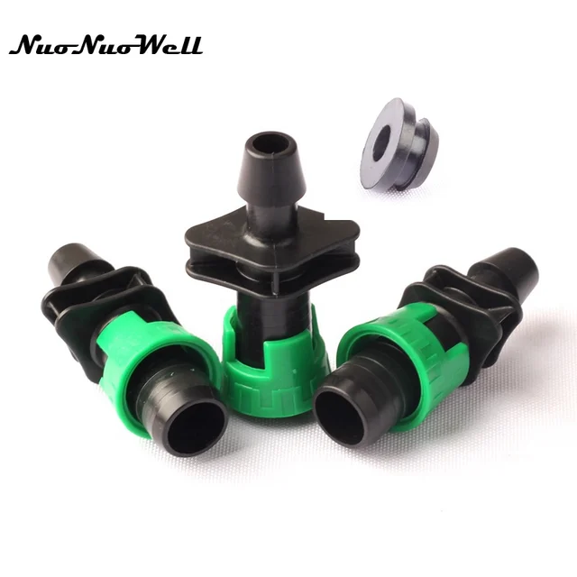 6pcs NuoNuoWell 16mm Straight Drip Tape Connector for Garden Greenhouse
