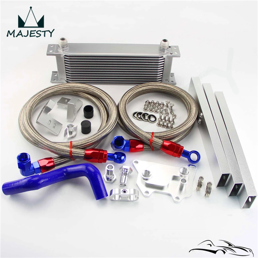 AN10 13 Rows Oil Cooler Full Kit Fits VW Golf MK7 GTI Engine EA 888III