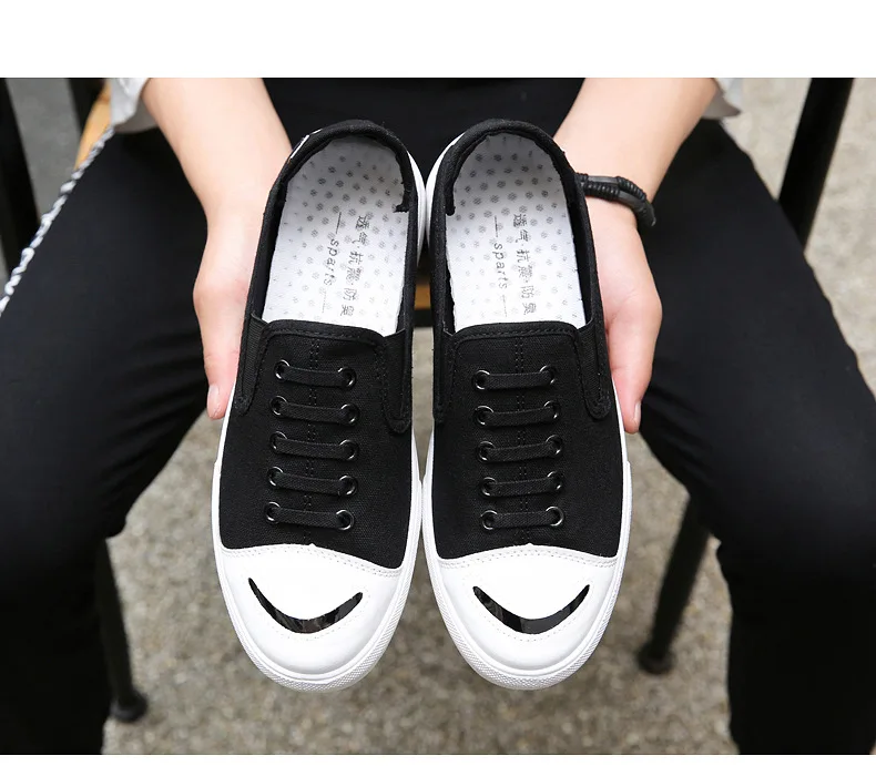 2019New Arrival Men's Casual Shoes Youth Fashion Canvas Round Toe Light Breathable Wear Soft Loafers All-match Dunk Low | Обувь