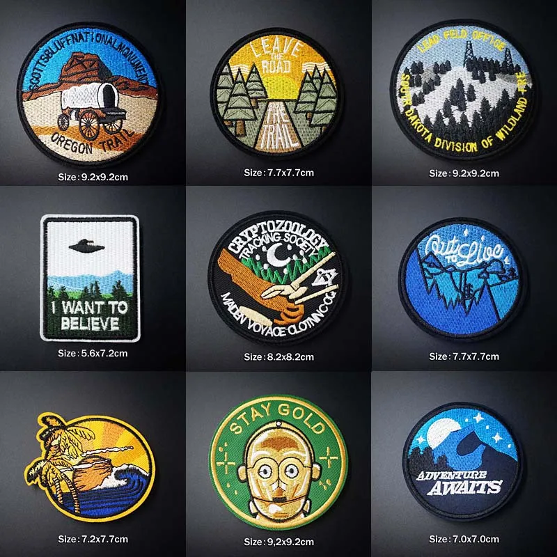 

Tree Mountain Badges Patch Jeans Bag Hat Clothes Apparel Sewing Decoration Applique Bagde Patches Accessories