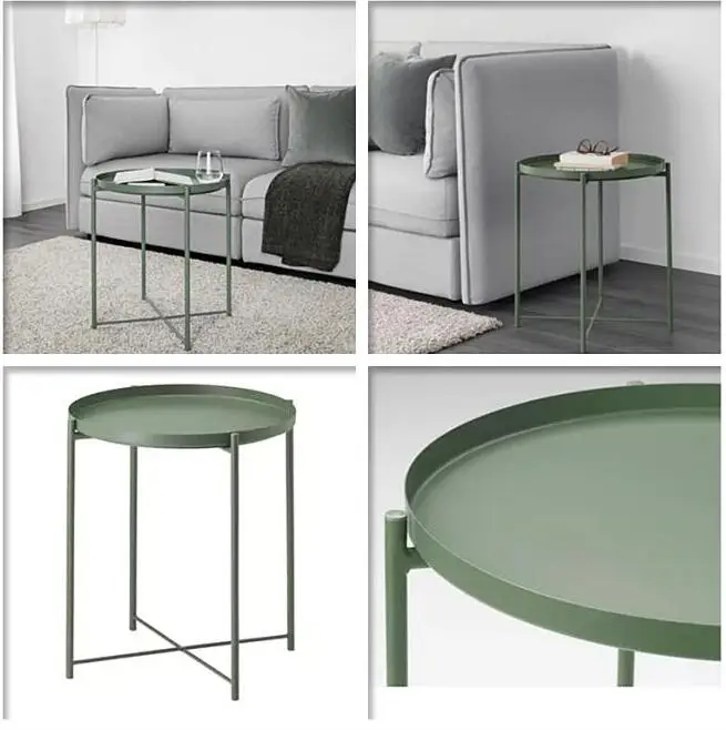 44*52cm Round Coffee Tables Iron side table tea table