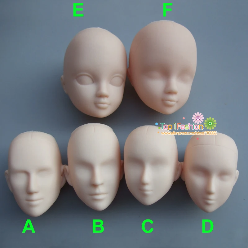5 pièces En Plastique Souple Ouvert-Pratique Eye Maquillage Poupée Tête DIY Têtes Pour Make Up pratique (lot de 5)