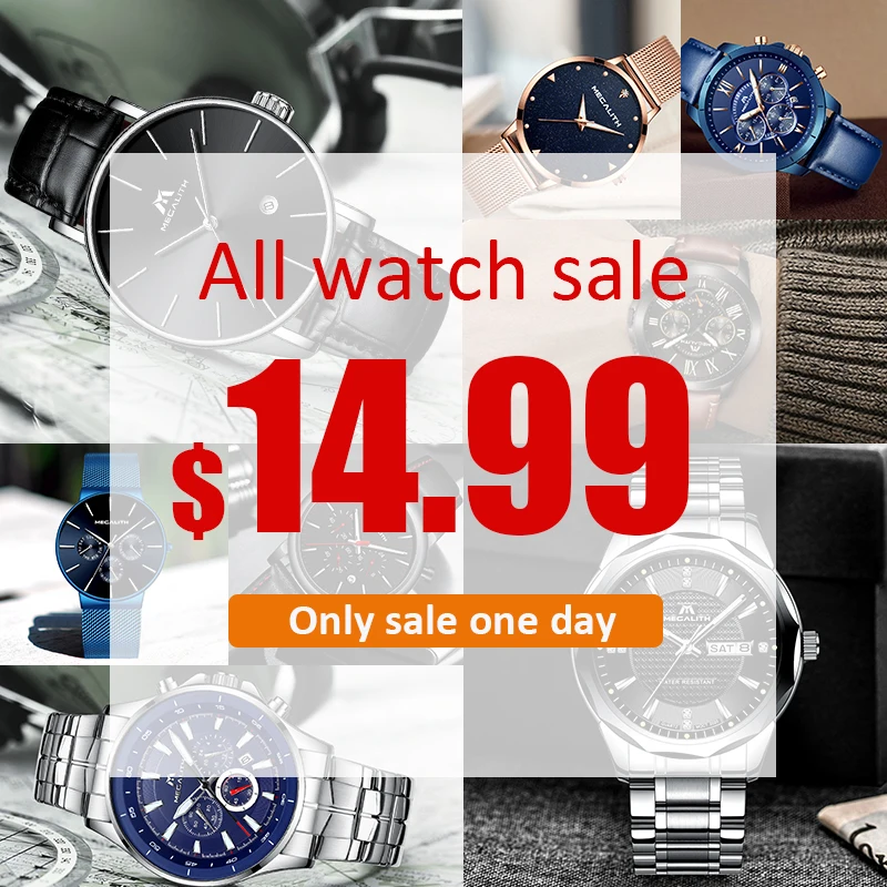 

Top Fashion MEGALITH Brand Men Watches Sport Waterproof Watches Men Relogio Masculino Quartz Wrist Watches Men Horloges Mannen