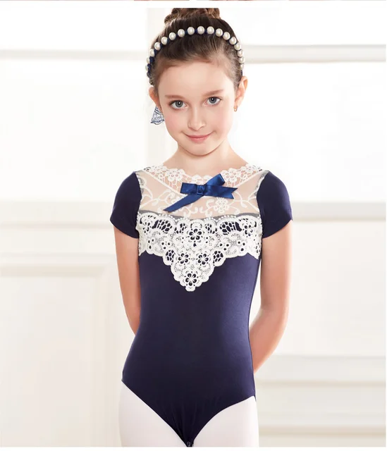 Buy Girls ballet leotard short sleeve lace ballet