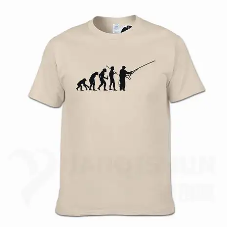 Новая мода года Эволюция Fishinger Футболка мужская летняя рыба шутка Рыбак Карп футболка s Забавный подарок хлопок короткий рукав Футболка
