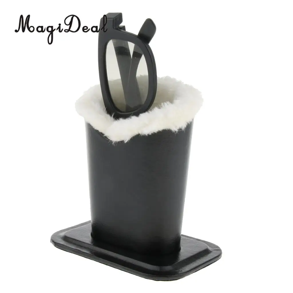 2 x PU Anti-Scratch Plush Lined Eyeglasses Holder Desk Organizer Upright Pen Holder