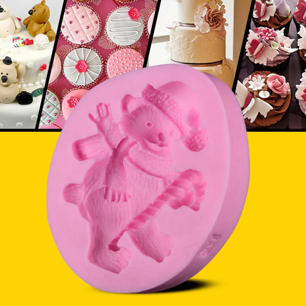 Christmas Cake Decoration Supplies Snowman Shaped Silicone