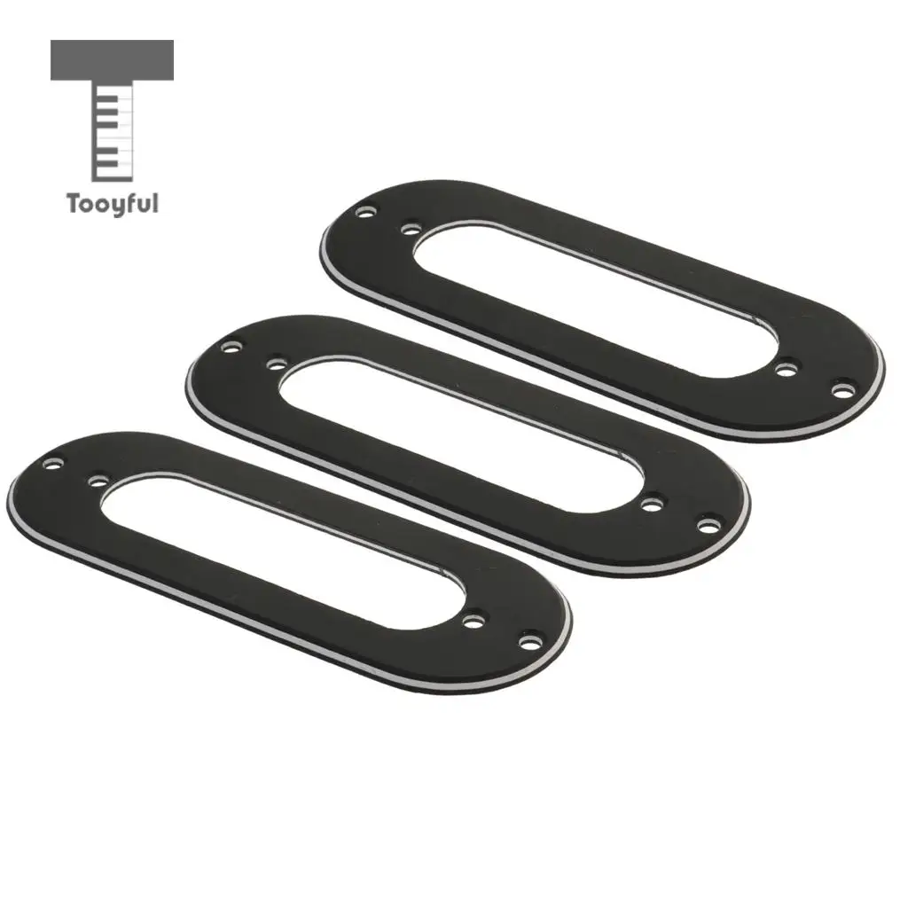 3pcs Metal Single Coil Pickup Mounting Ring for ST Style Guitar Replacements 10.5 x 4cm