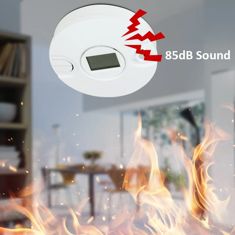 1/5/10pcs Wireless Intelligent Thermal Smoke Sensor Alarm System for 433MHz/868MHz Home Fire Heat Thermal Sensor Detector