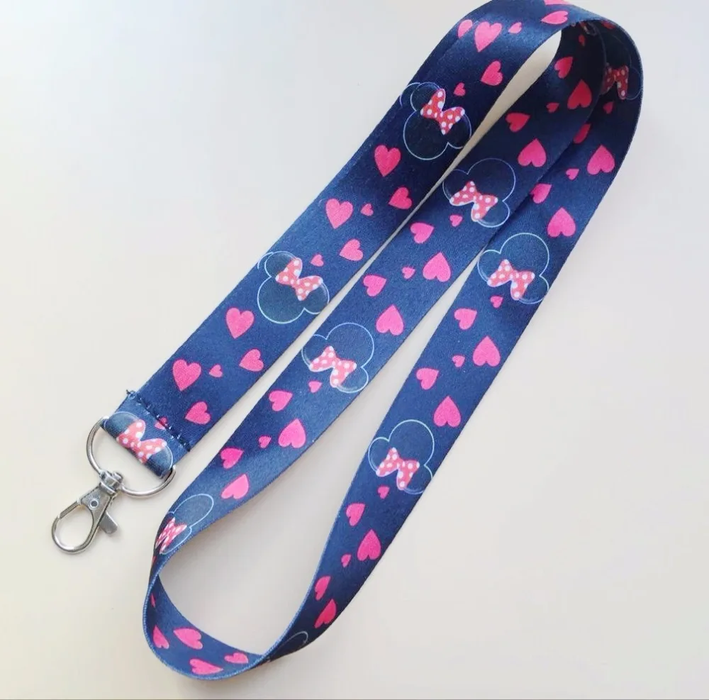 

1 Pcs popular Minnie Cartoon Neck Straps Lanyards Mobile Phone,ID Card,Key