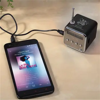 

Portable Mini Speakers Square Shape Subwoofer Speakers Digital LCD Sound Support Micro SD/TF Radio Box With Aerial Audio Product