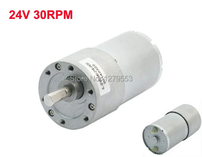 6mm x 15mm Shaft 2-Pin Connecting 30rpm Output Rotary Speed Reducing High Torque Gearbox Motor DC 24V | Обустройство дома