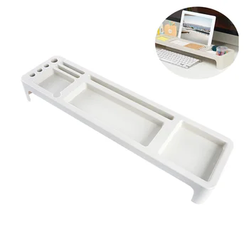 

Computer Keyboard Organizer Plastic Tabletop Storage Shelf Multi-functional Keyboard Sorting Rack Desktop Stationery Organizer