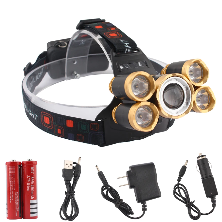 

4000LM head light lamp torch waterproof 18650 battery led headlamp T6 XPE LED Bulbs headlamps flashlight outdoor camping fishing