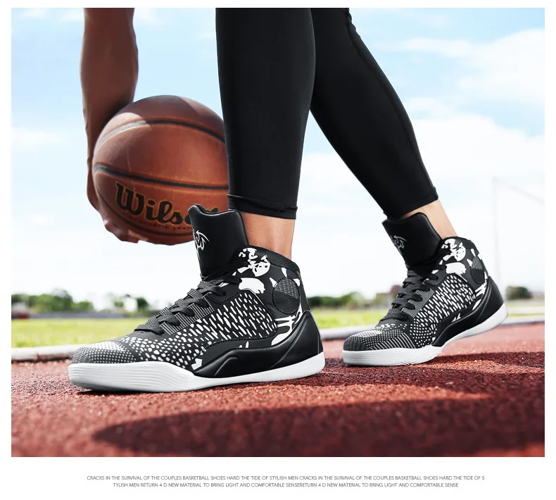 Дышащие баскетбольные кроссовки с высоким берцем для мужчин; уличная спортивная обувь; баскетбольные кроссовки для мальчиков и студентов; мужские кроссовки; zapatillas
