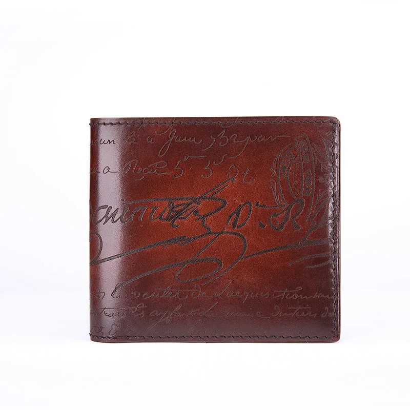 TERSE_Wholesale Price Men Short Wallet Handmade Italian Cow Leather Purse Mens Leather Wallet ...