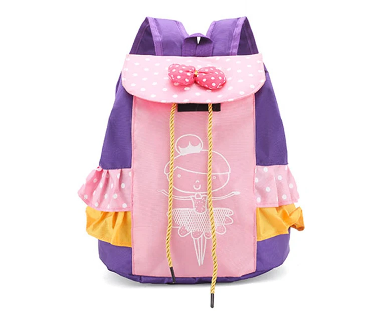 Розовый балетный рюкзак для девочек школьная сумка рюкзак водонепроницаемые мешки для балетной одежды для детей подарок Детская Танцующая балерина
