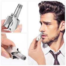 Портативный ручной триммер для носа из нержавеющей стали, механический триммер для волос, бритье, удаление волос, инструменты для стрижки