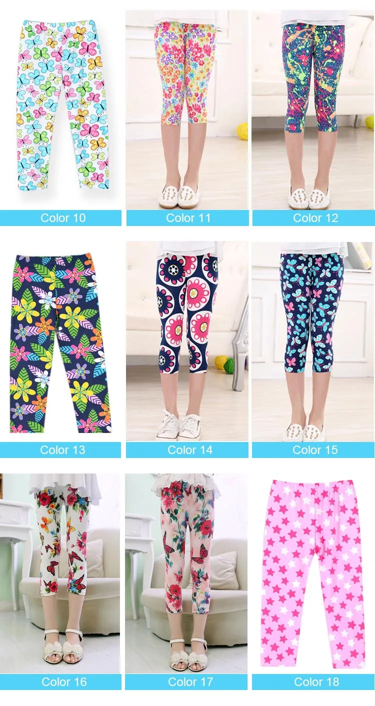 SheeCute/Новое поступление; Лидер продаж; летние модные леггинсы для девочек длиной до икры; штаны для девочек с цветочным принтом; детские брюки
