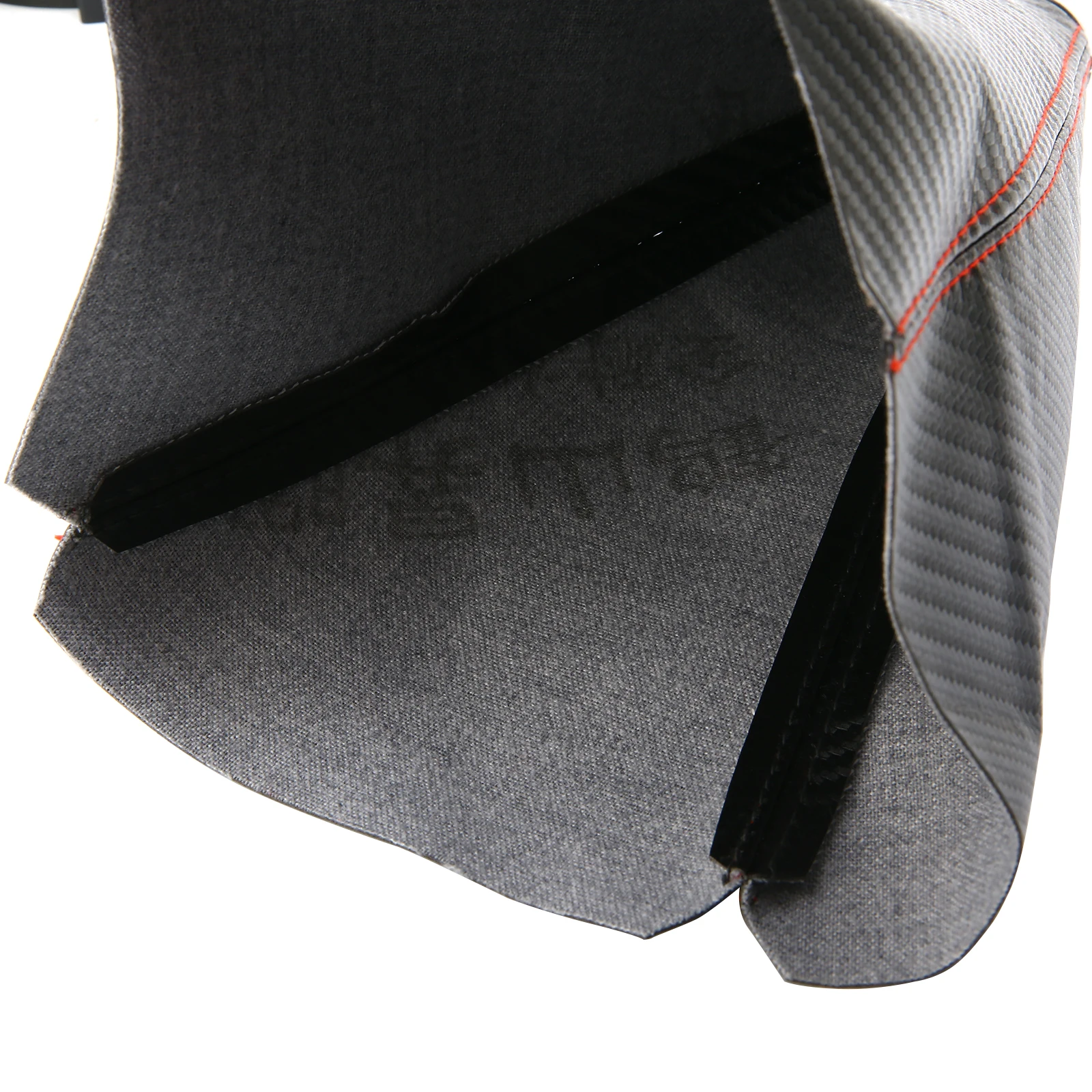 1pcs Shift Boot Cover Gaiter Universal Carbon Fiber Manual Gear Shift Knob Boot Cover Gaiter Red Stitch Black + Red Stitch Line
