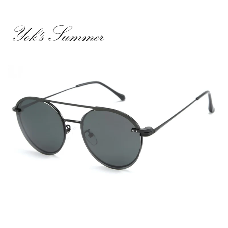 C1 Black Frame YOK'S Polarized Magnet Clip On Sunglasses Black Mirror Flip Up Clamshell Myopia Driving Glasses customize Optical Sunglass H1297 - Цвет линз: C1 Black Frame