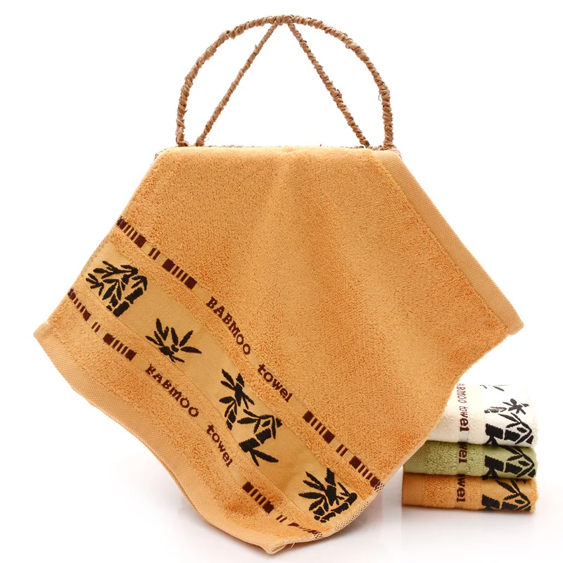 Bamboo Fiber Plain Square Towel Home Gift  34*34 Kindergarten For Water Absorption Face Towel  Super Absorption Thicken Hand Tow