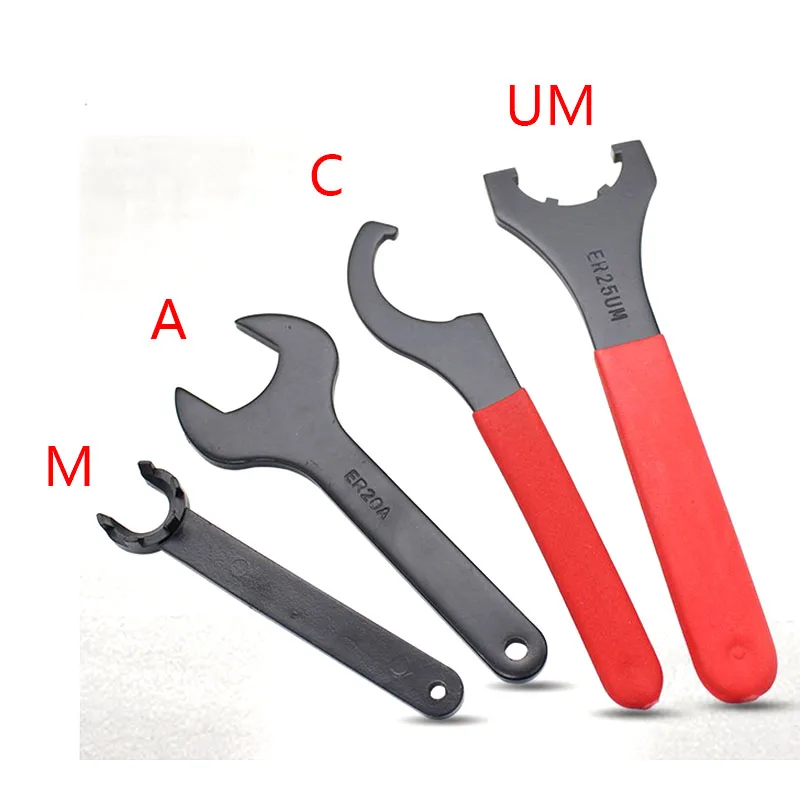

Spanner key CNC ER wrench tool handle wrench ER11M ER11A ER16A ER16M ER20A ER20M ER25 ER32UM ER40UM C32 ER8 C25 nut setter tool