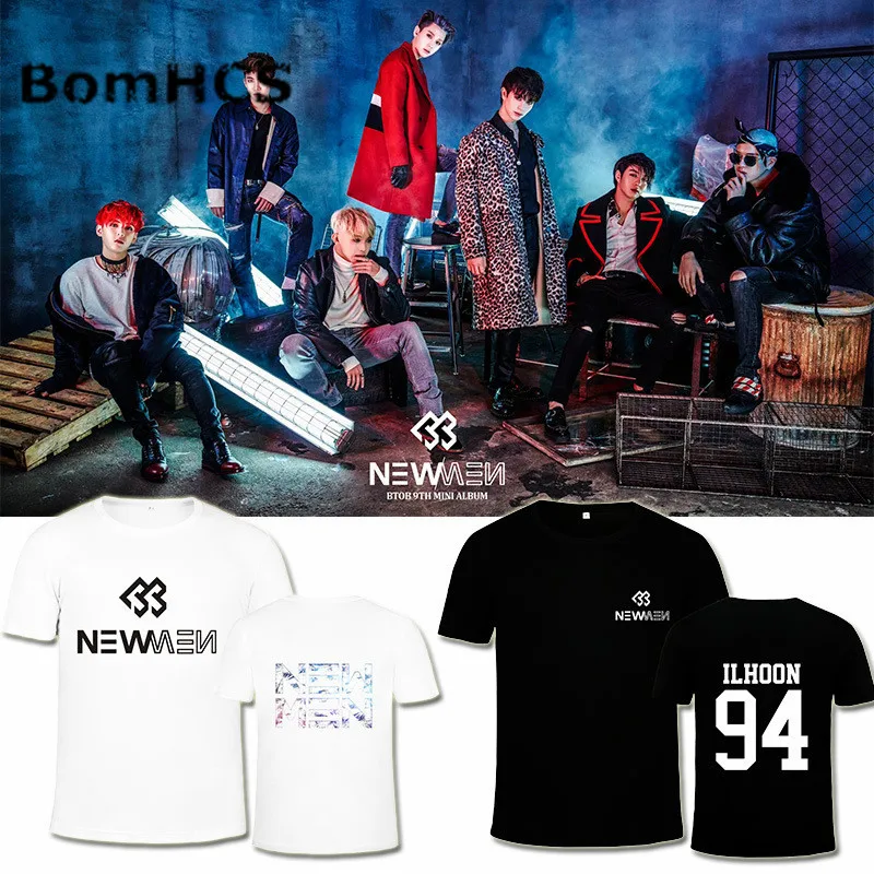 

Kpop BTOB Album NEW MEN Cotton T-shirt Short Sleeve Summer Tee Shirt Unisex BORN TO BEAT Support Gift 18F-67BTOB