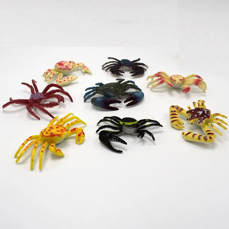 

16 pcs/lot New Arrival 8 different kinds of artificial Crab Animals Model toys for kids Education Toys gift